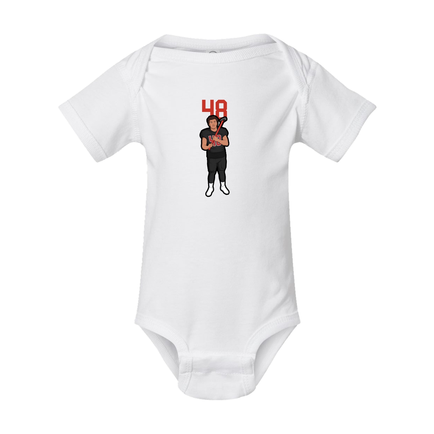 Baby Onesie — Number Top in White