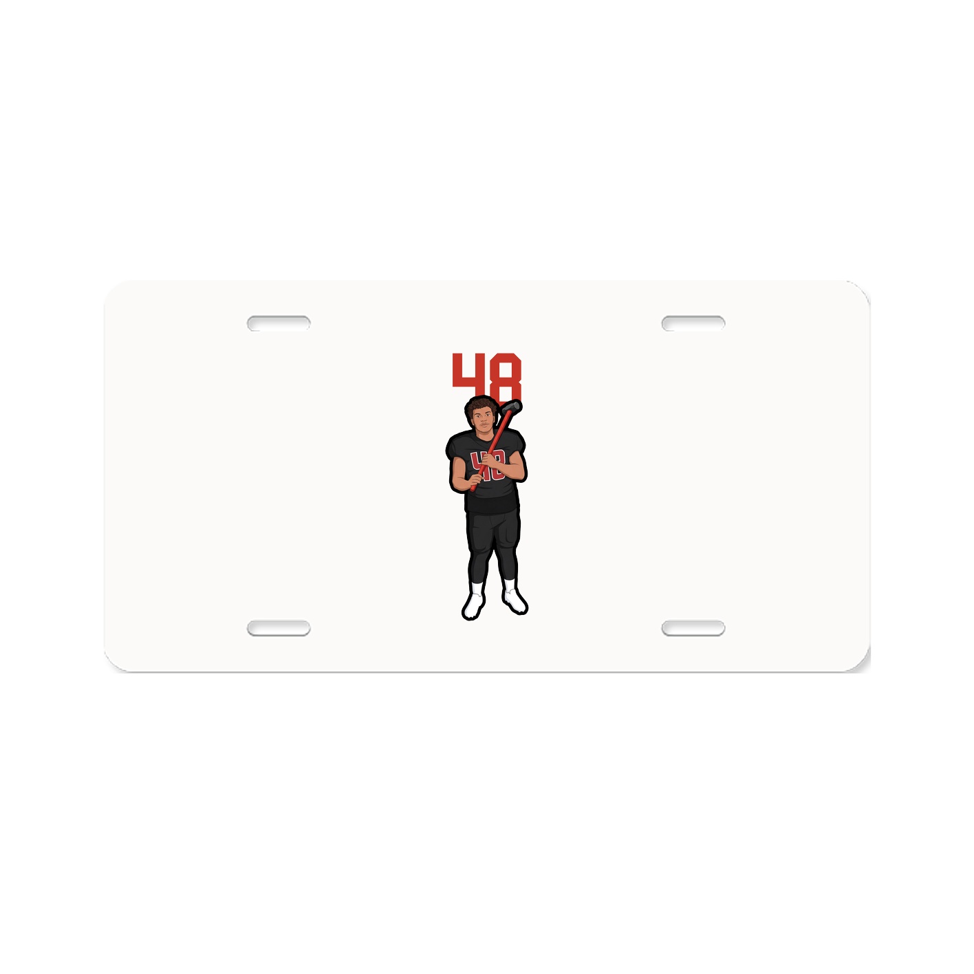License Plate — Number Top in Classic