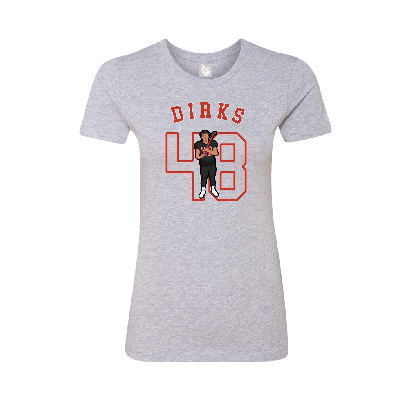 Fitted Women's Tee — Shirsey Arch in Grey