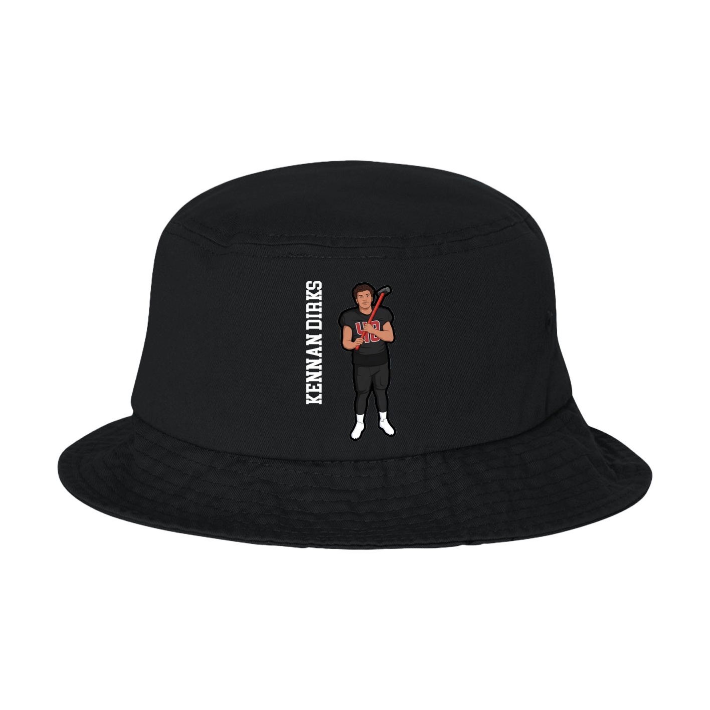 Bucket Cap — Name Vertical in Black