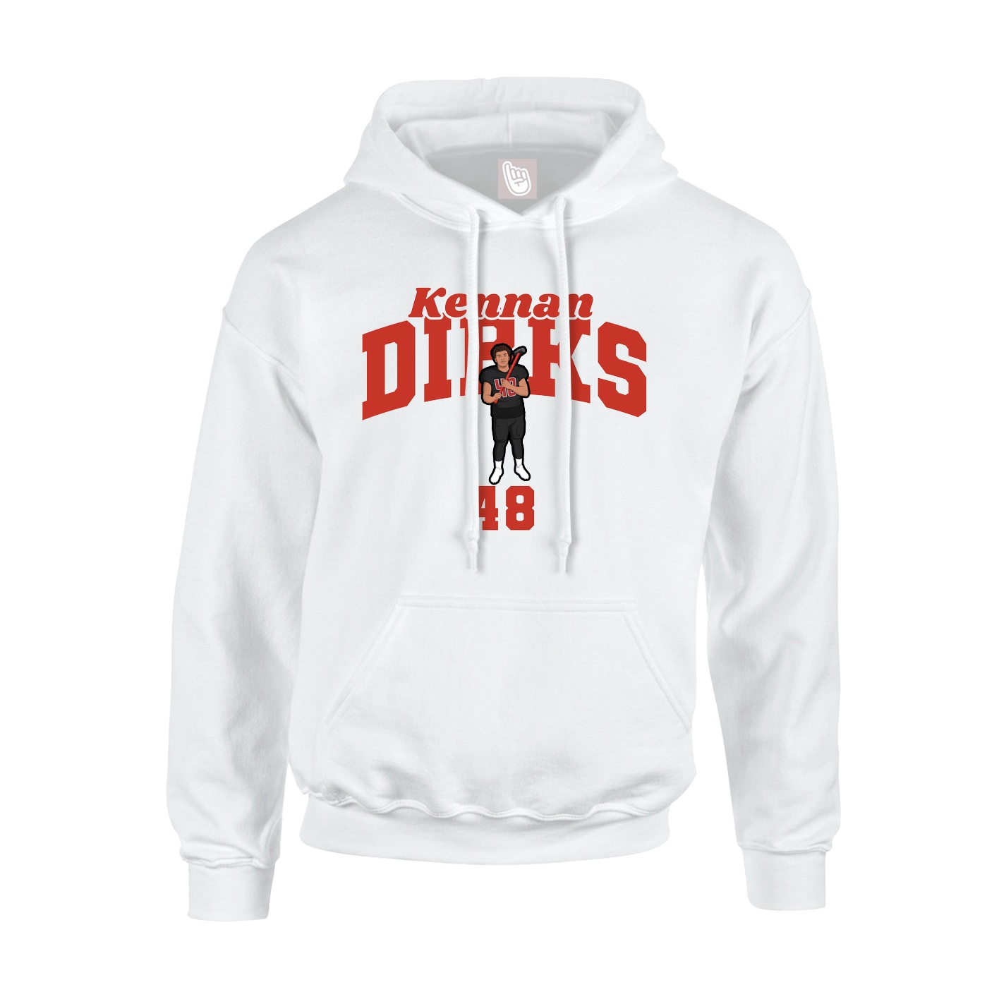 Hoodie — Signature Arch in White