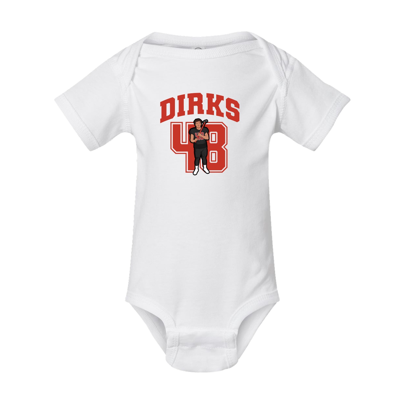Baby Onesie — Number in White
