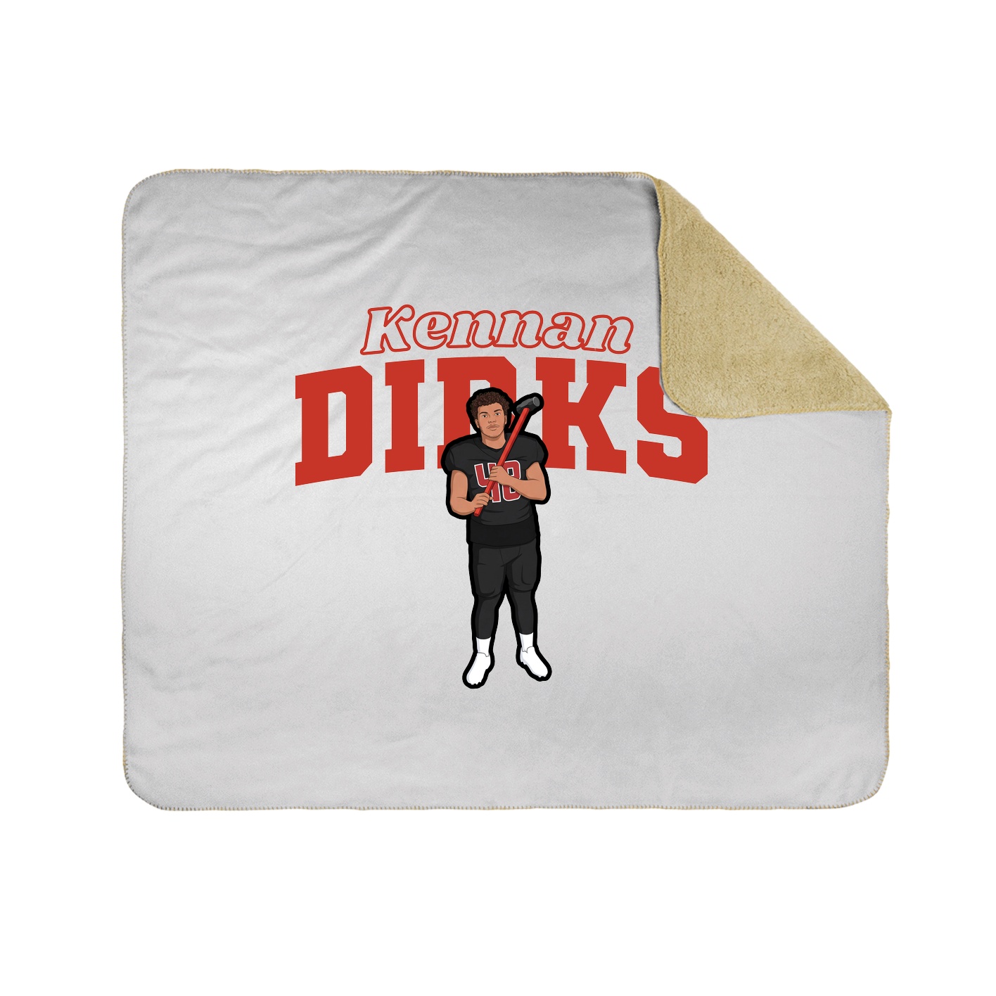 Throw Blanket — Name Arch in White