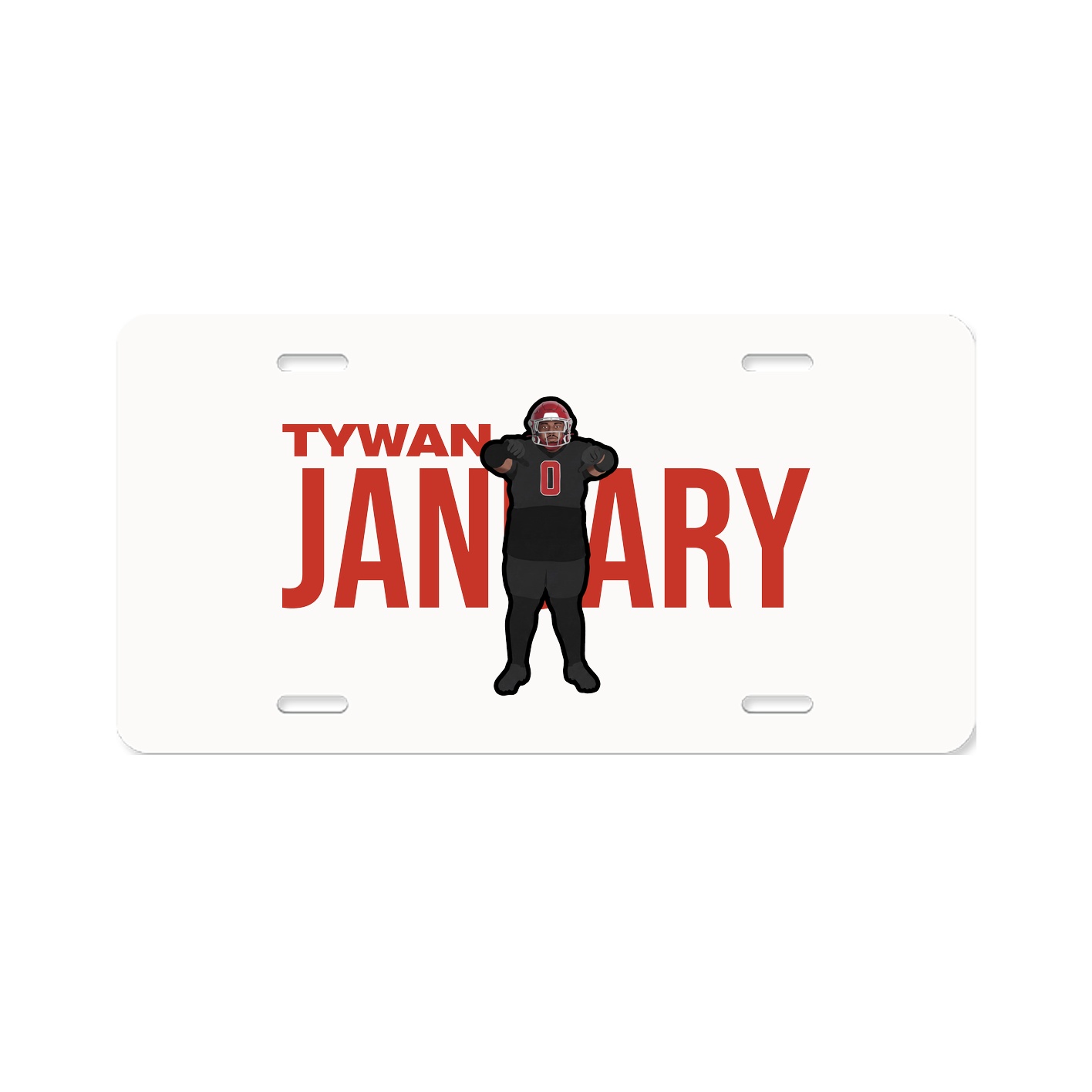 License Plate — Player Name in Classic