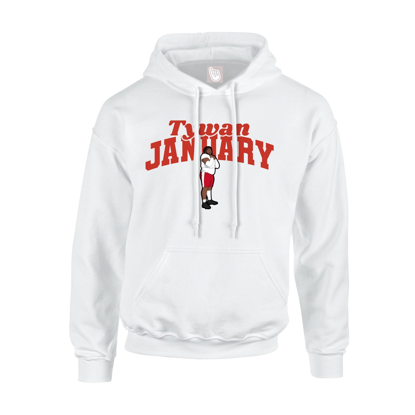 Hoodie — Signature Arch in White