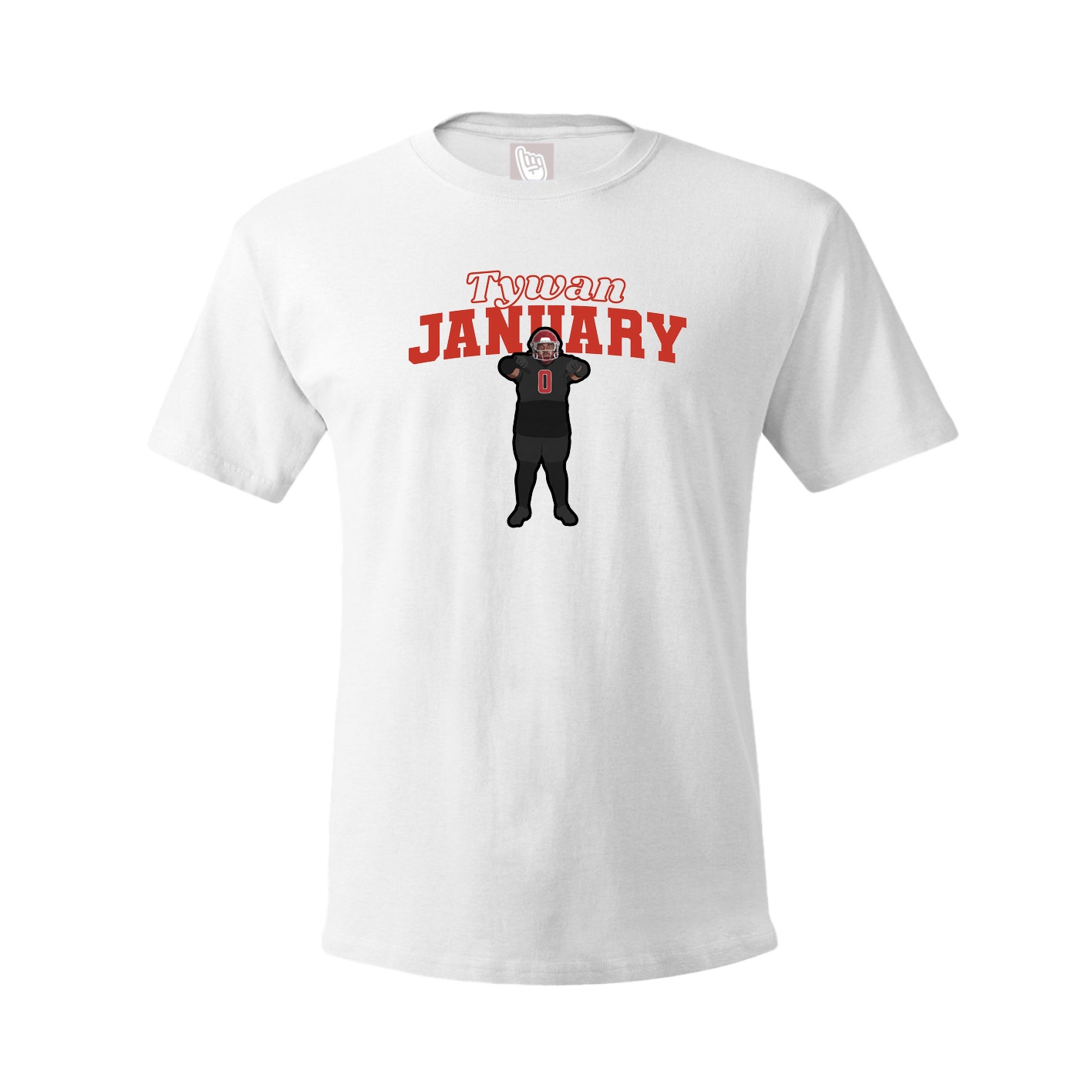 Youth Tee — Name Arch in White