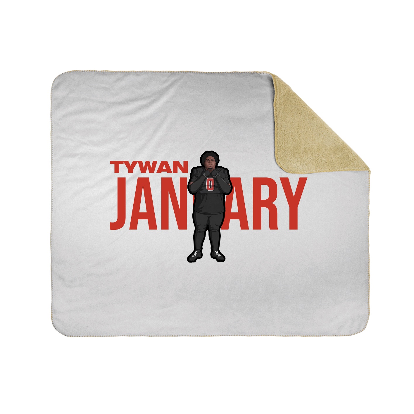 Throw Blanket — Player Name in White