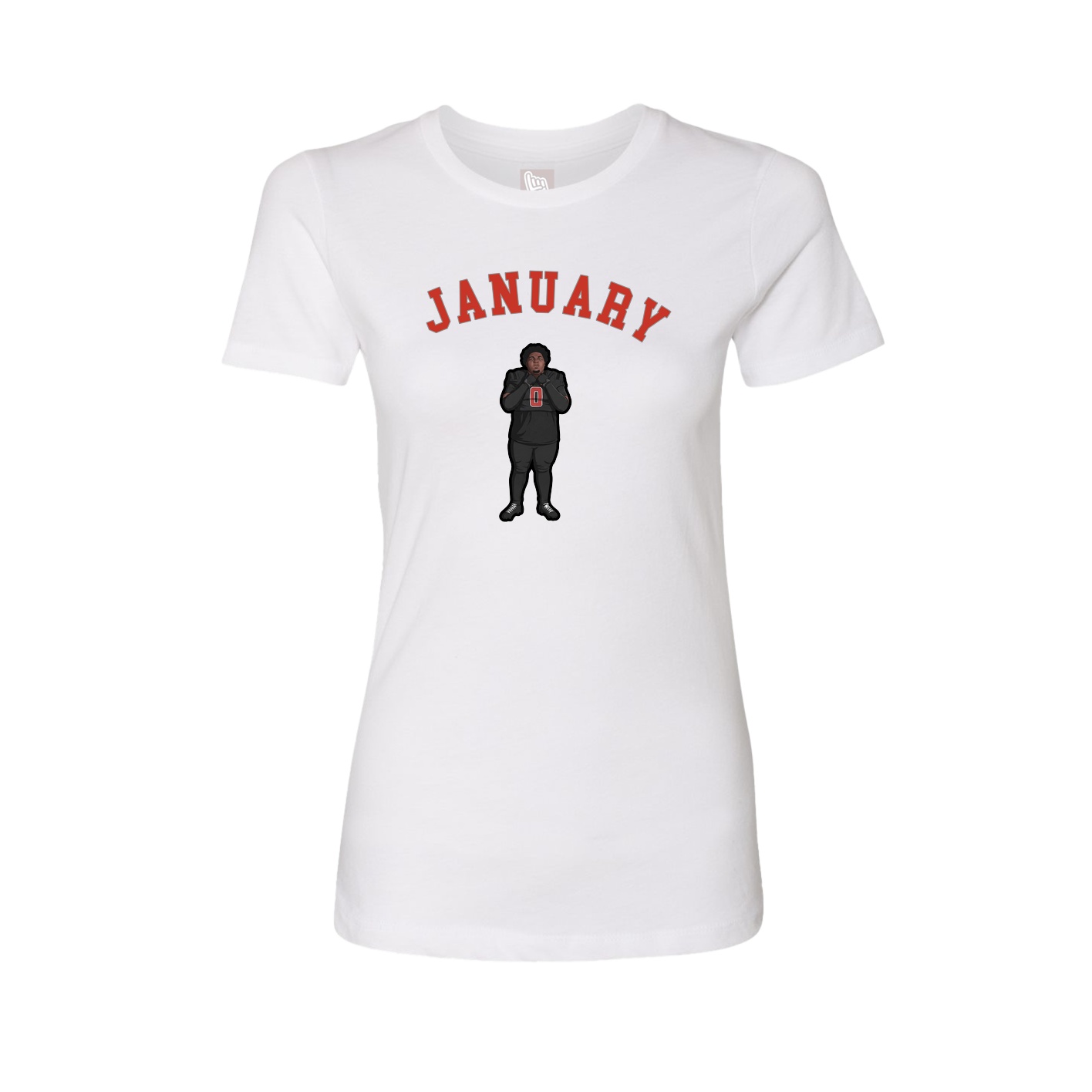 Fitted Women's Tee — Shirsey Arch in White