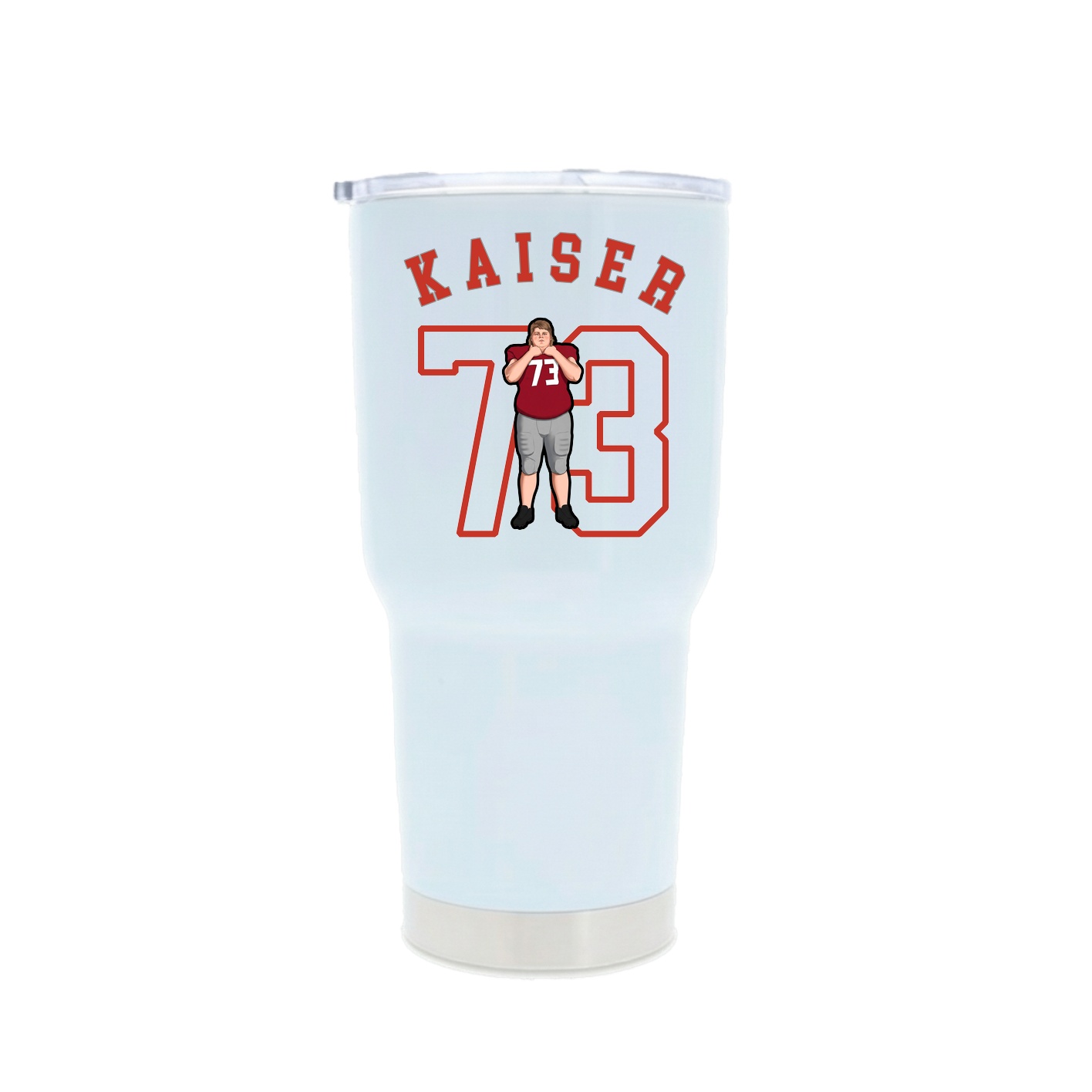 30oz Stainless Steel Tumbler — Shirsey Arch in White