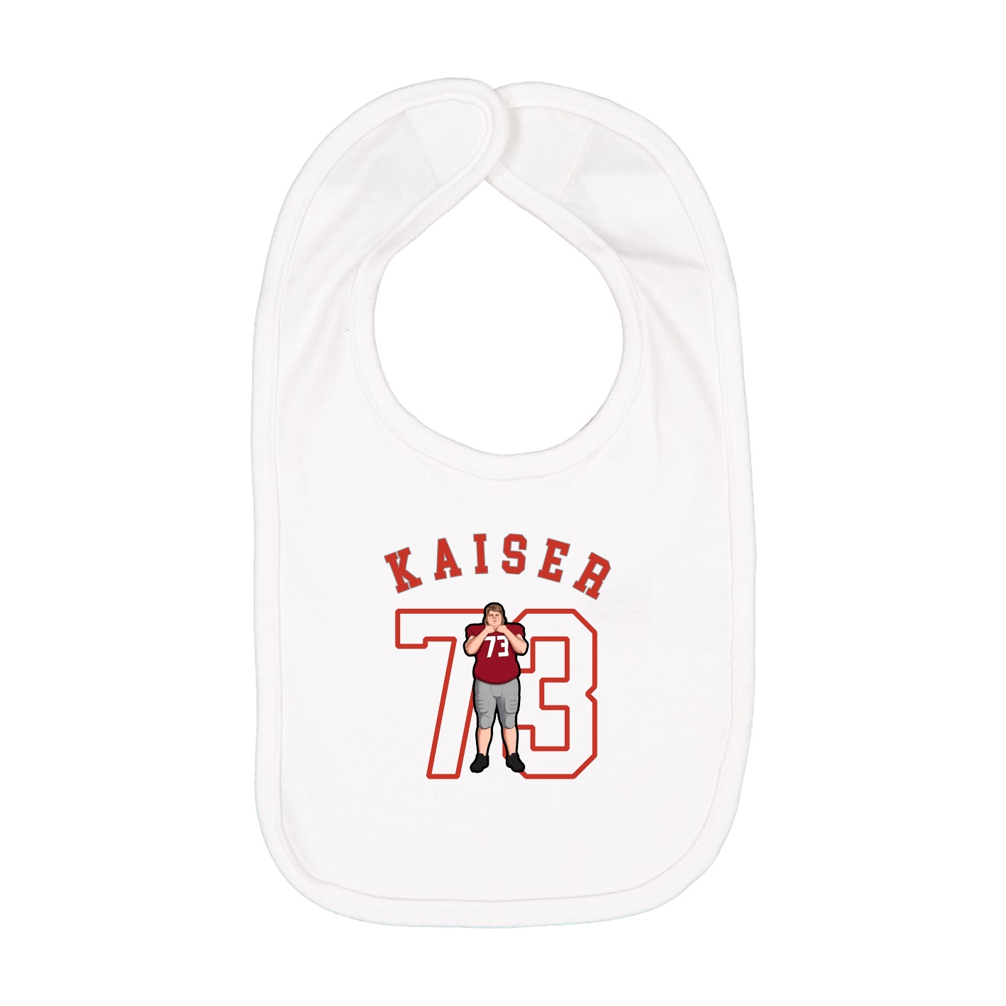 Infant Bib — Shirsey Arch in White