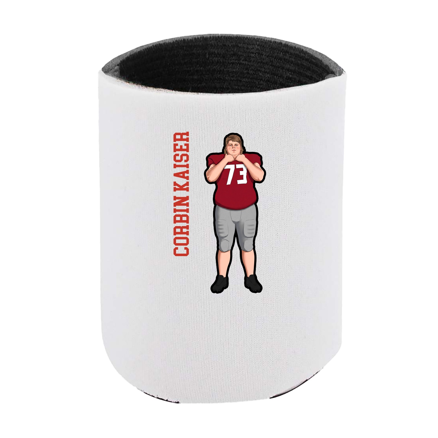 Can Holder — Name Vertical in White