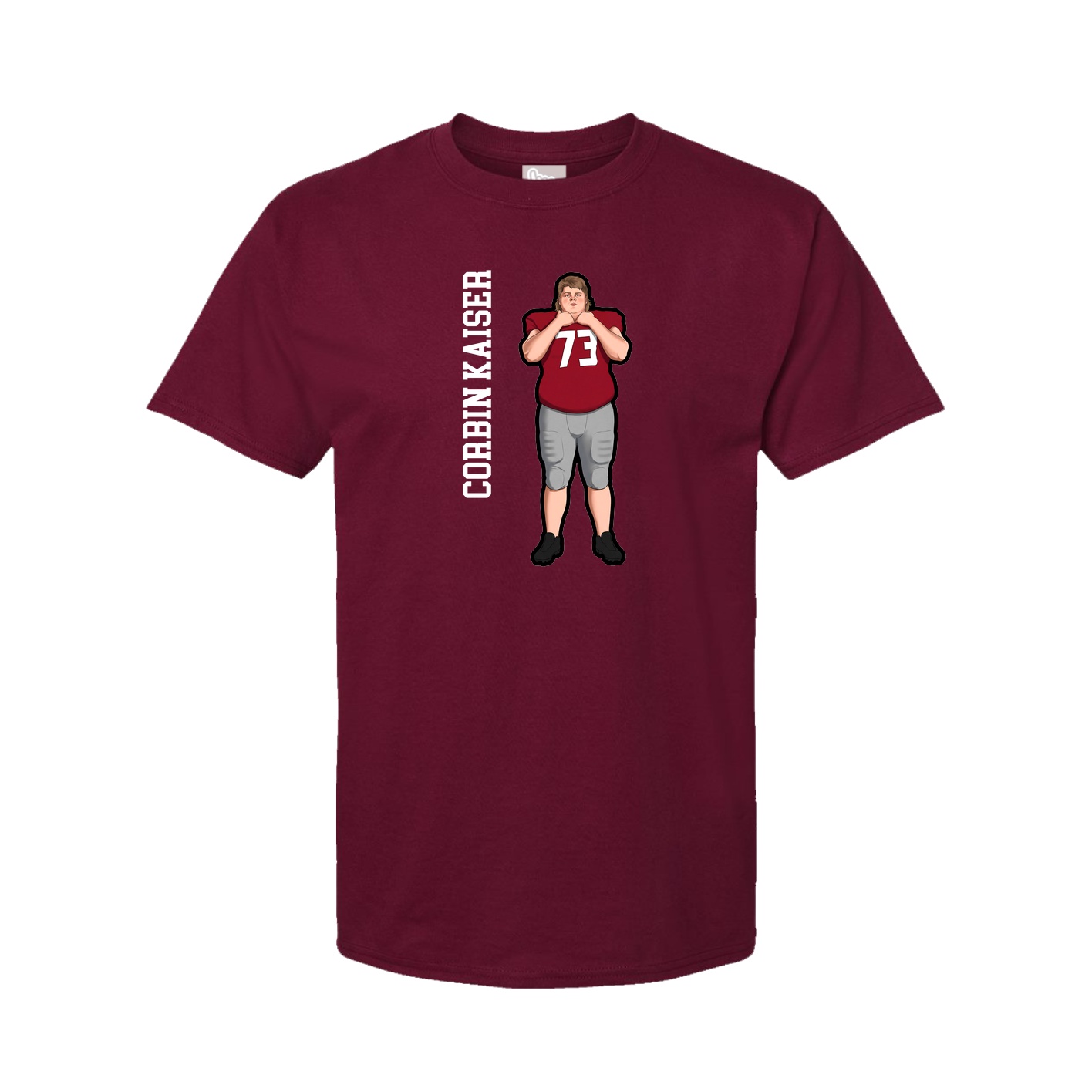 Tee — Name Vertical in Cardinal