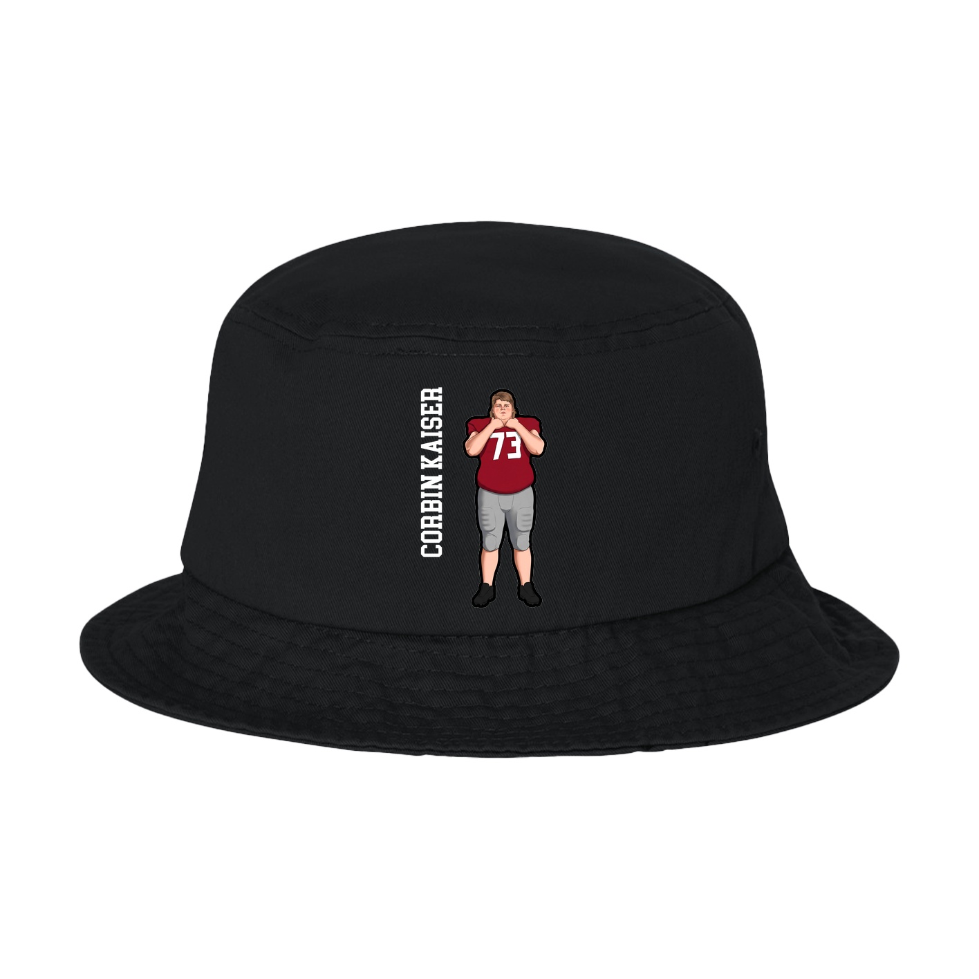 Bucket Cap — Name Vertical in Black