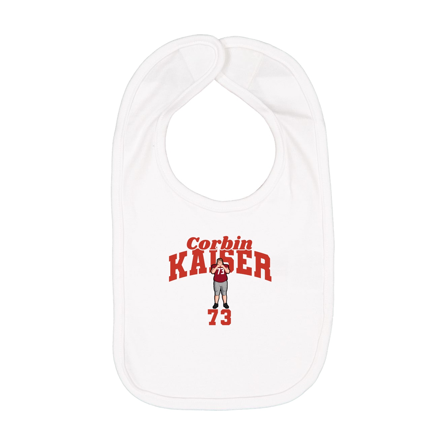 Infant Bib — Signature Arch in White