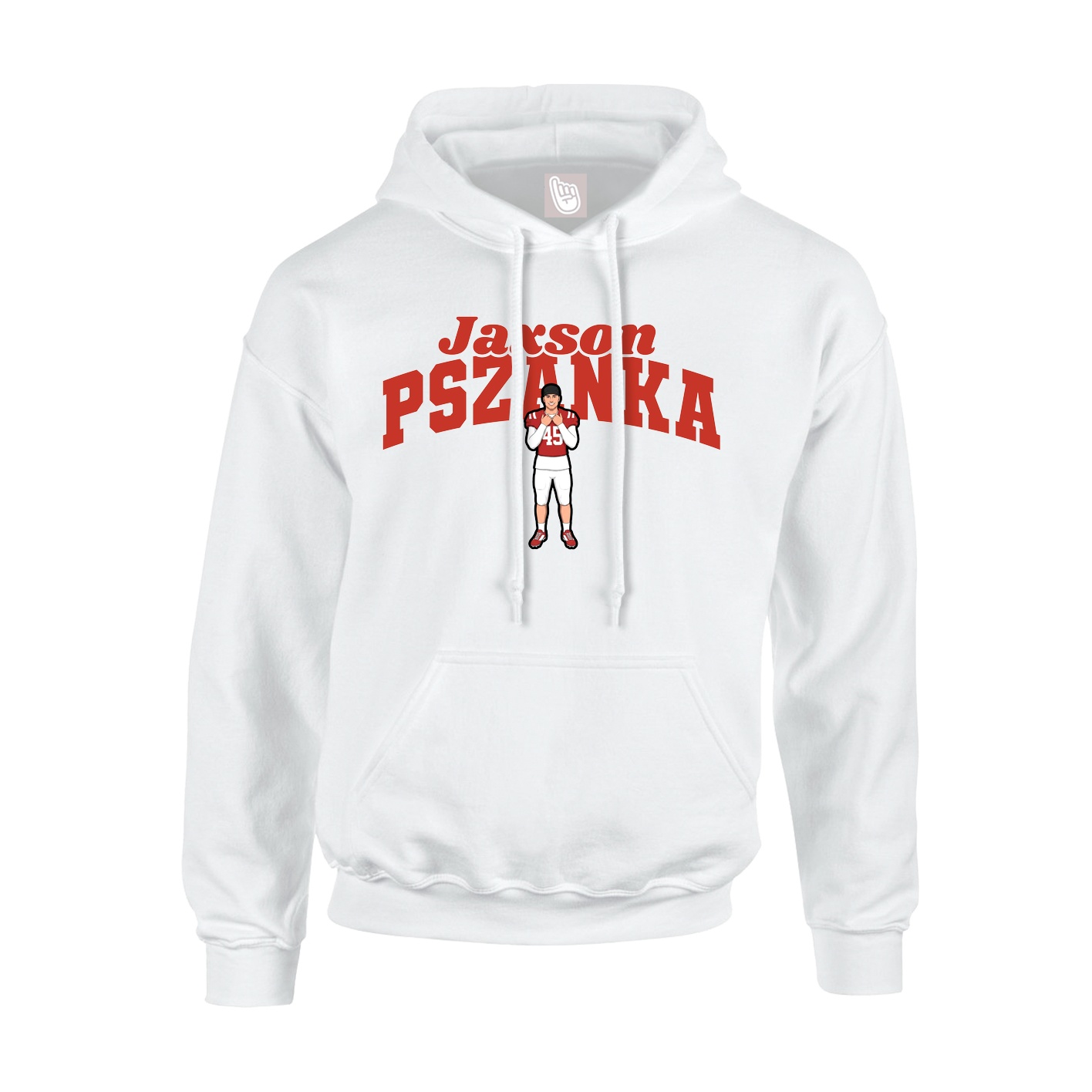 Youth Hoodie — Signature Arch in White