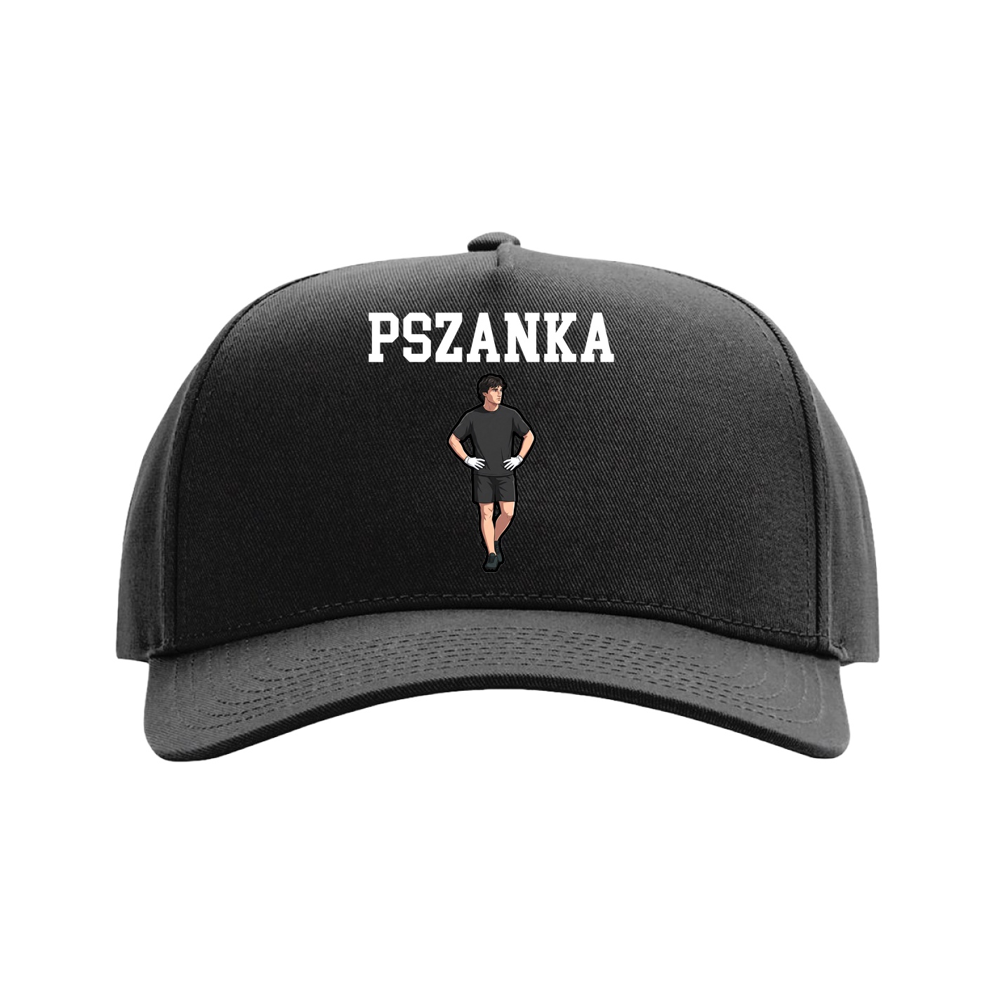 Full Fabric Five-Panel Champ Cap — Shirsey in Black
