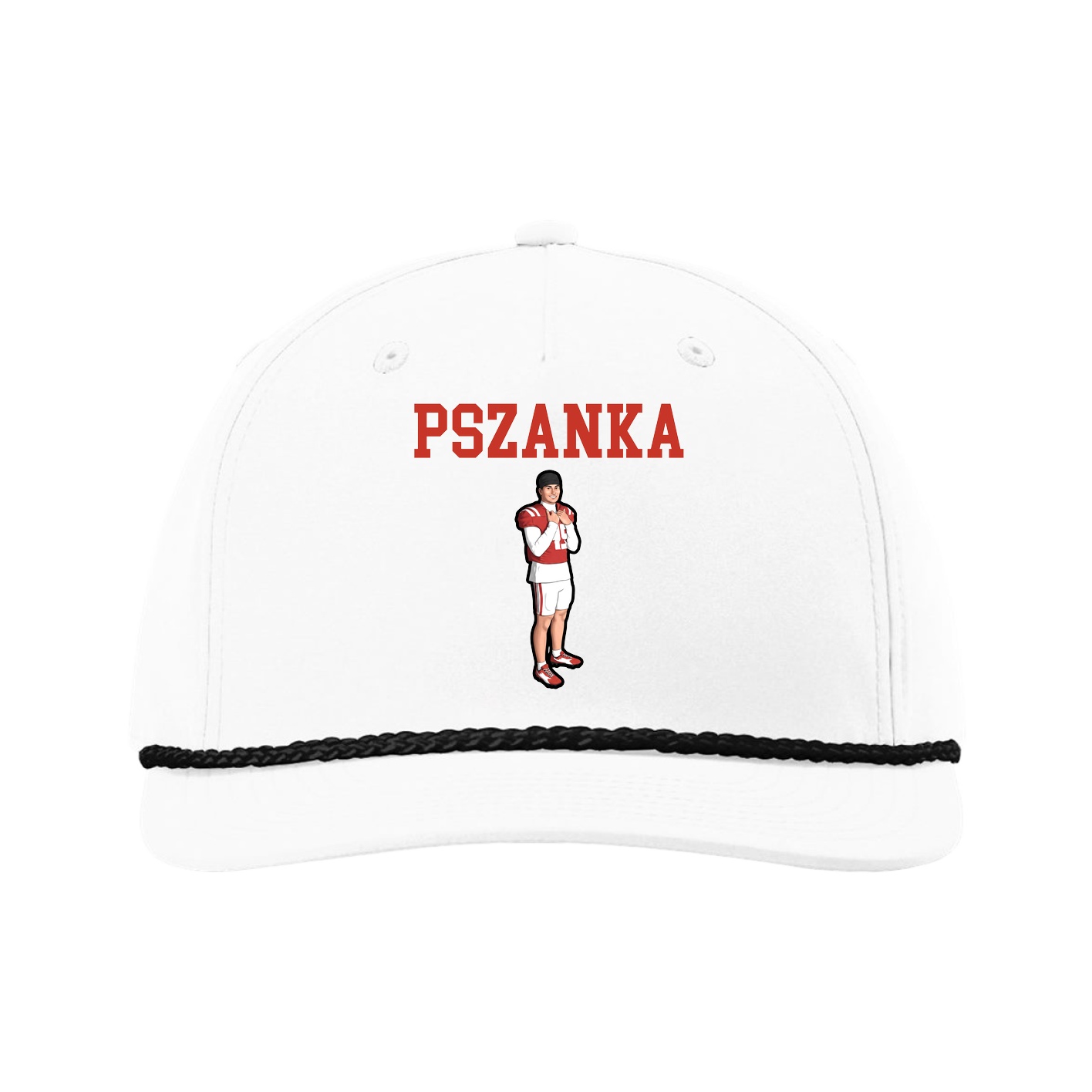 Five-Panel Classic Rope Cap — Shirsey in White