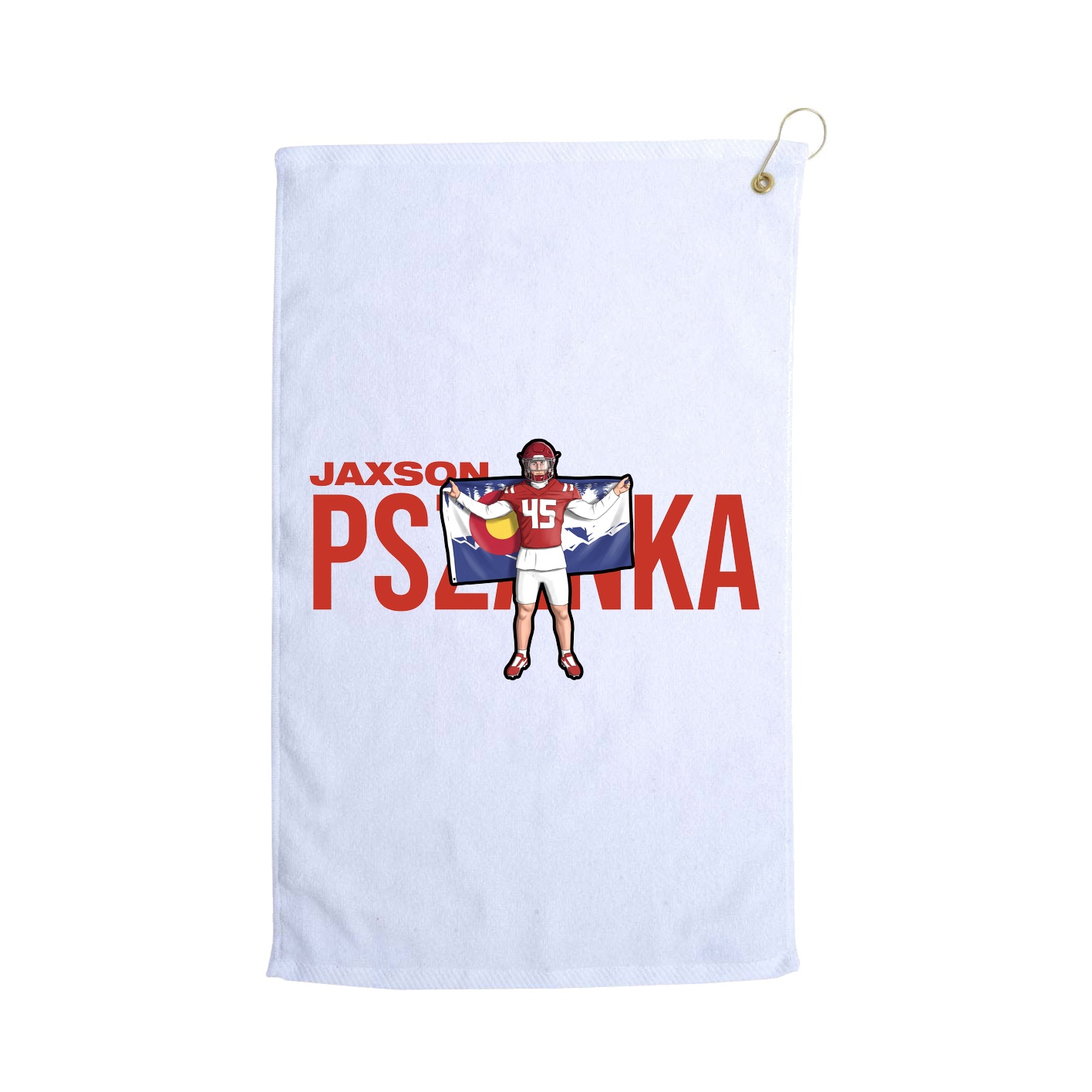 Golf Towel — Player Name in White