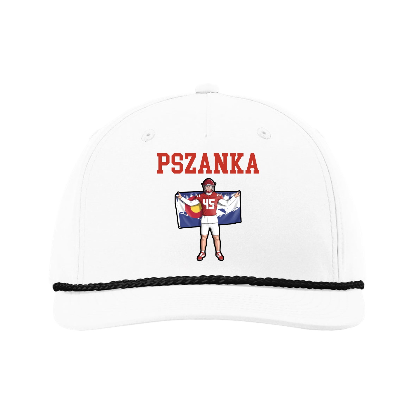 Five-Panel Classic Rope Cap — Shirsey in White