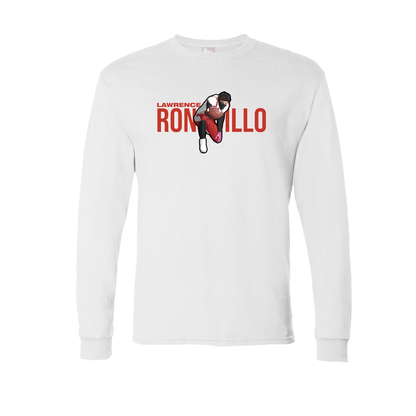 Long Sleeve Tee — Player Name in White