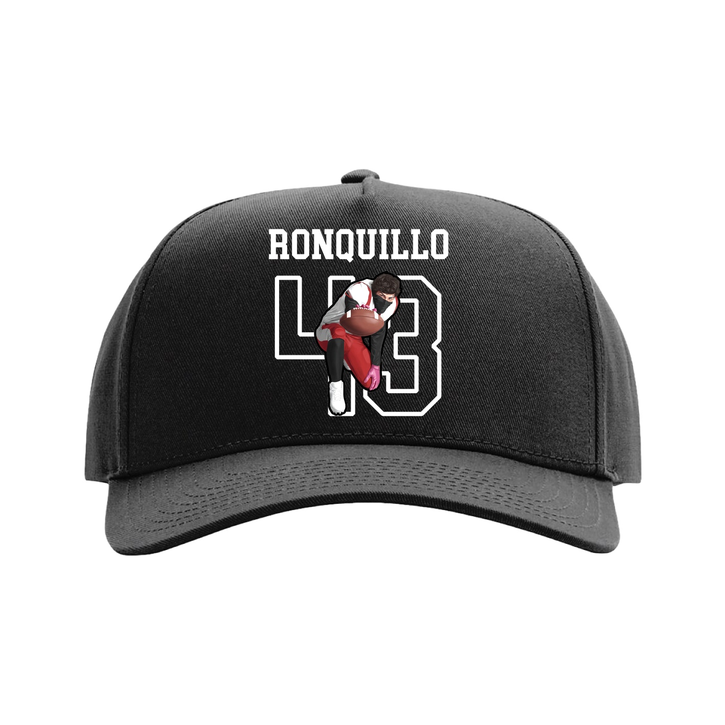 Full Fabric Five-Panel Champ Cap — Shirsey in Black