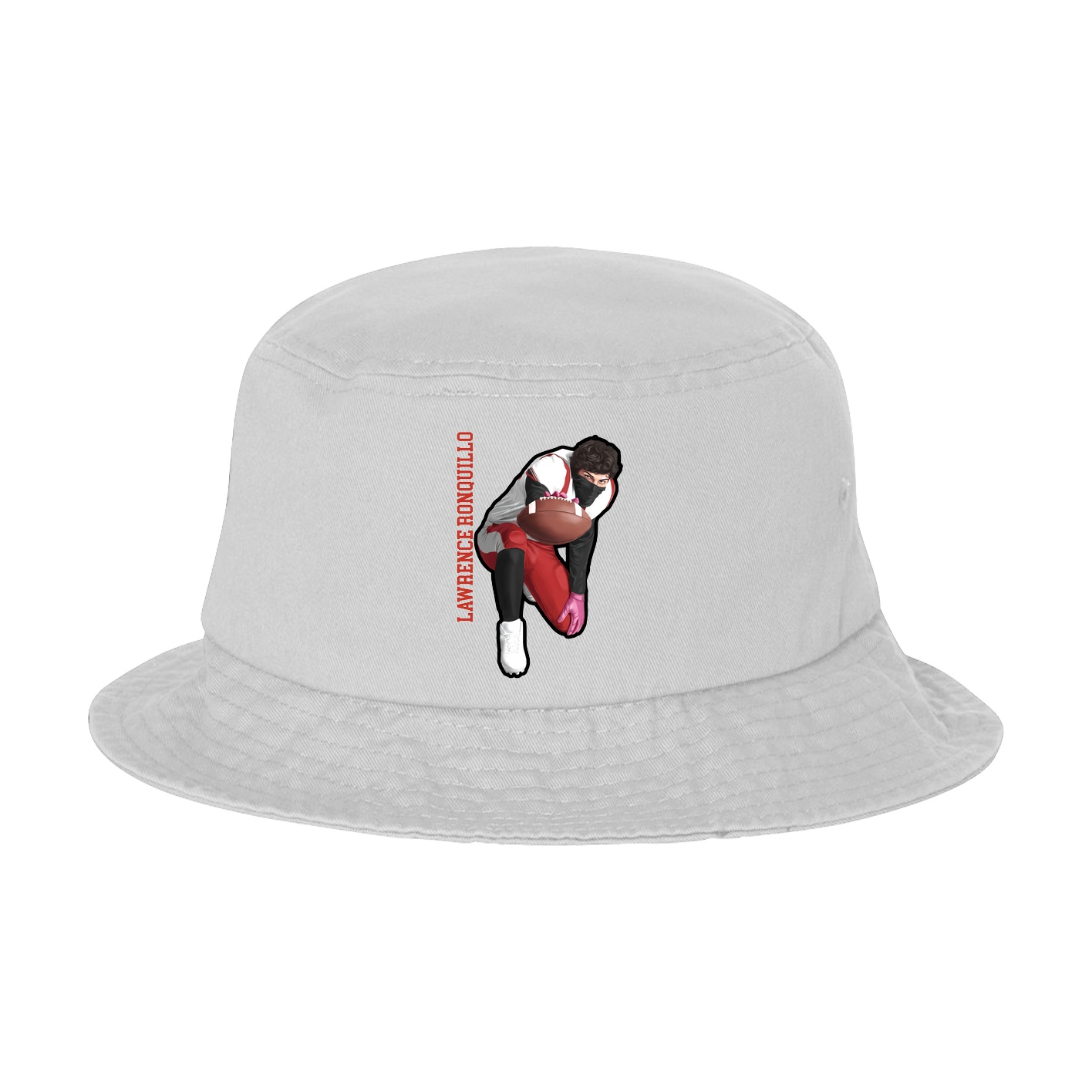 Bucket Cap — Name Vertical in White