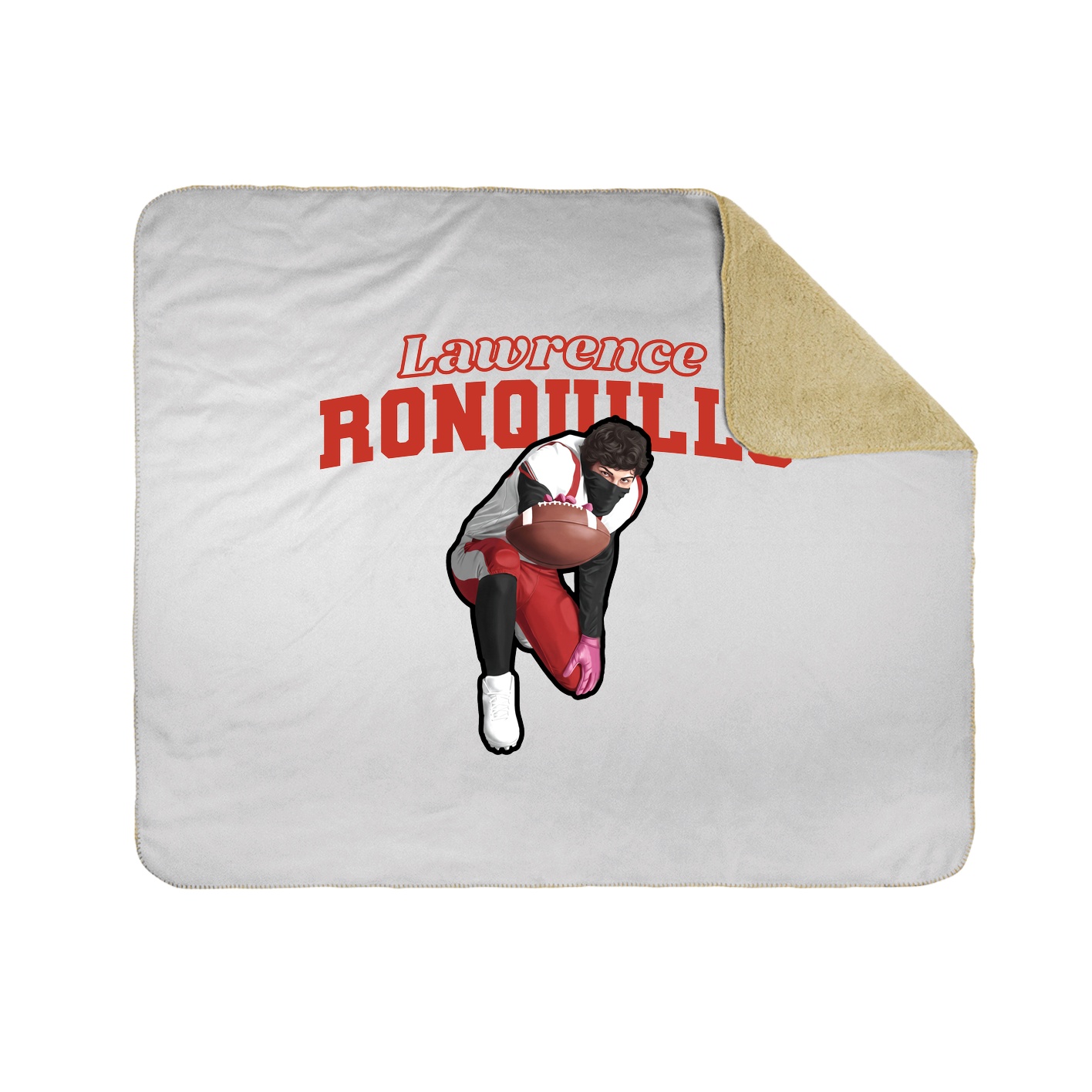Throw Blanket — Name Arch in White