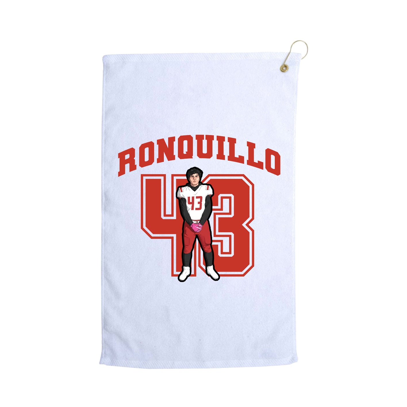 Golf Towel — Number in White