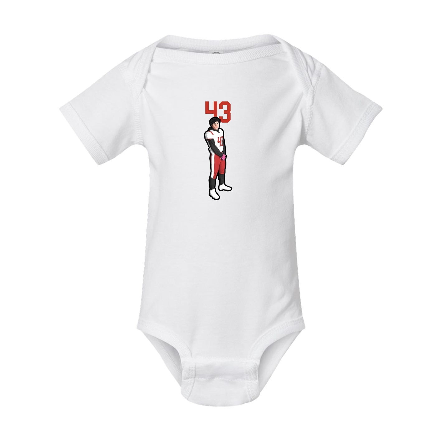 Baby Onesie — Number Top in White