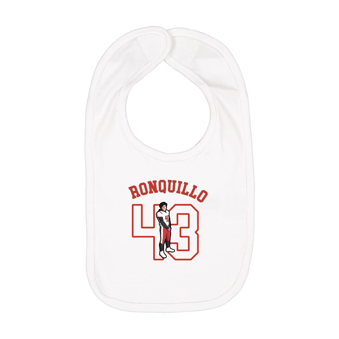 Infant Bib — Shirsey Arch in White