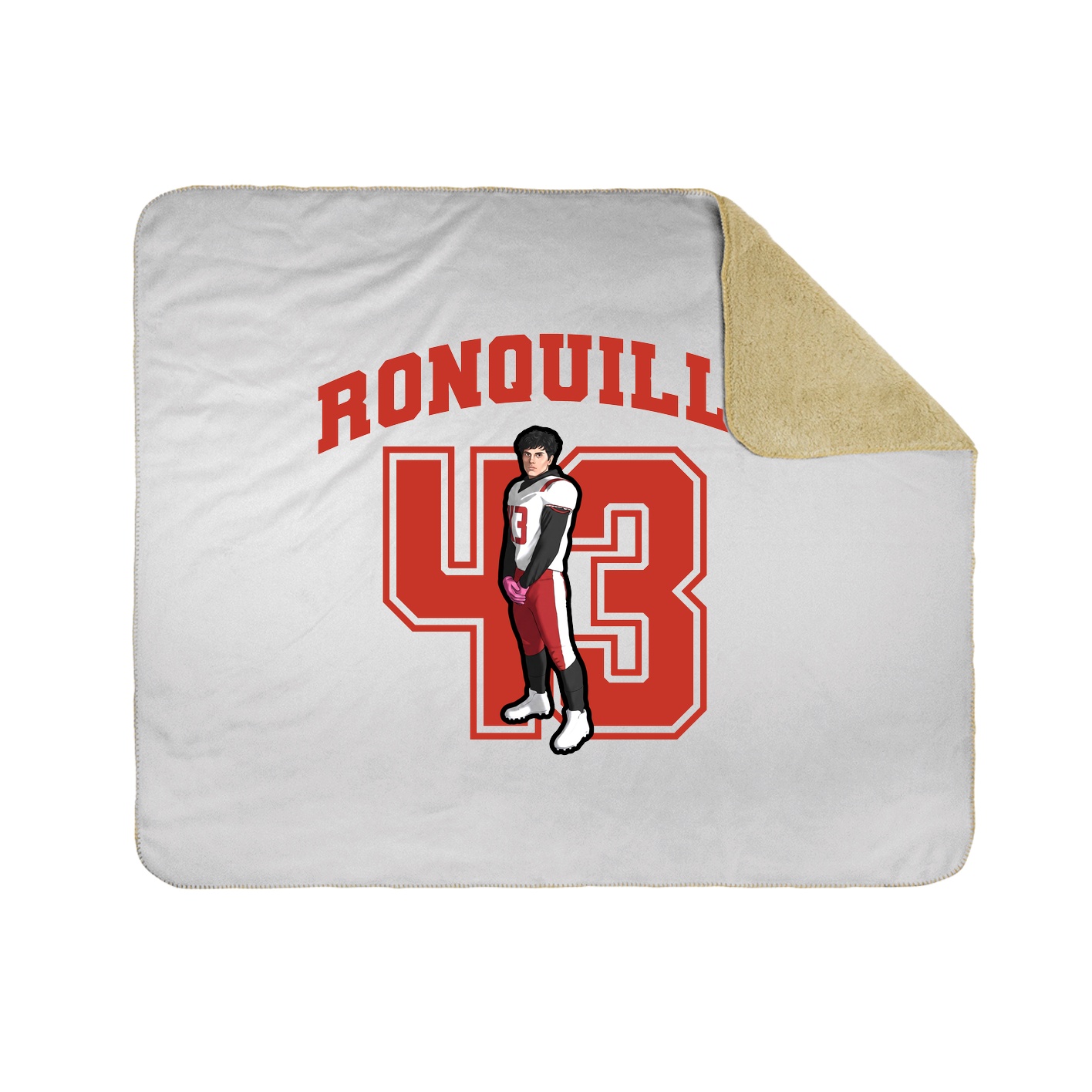 Throw Blanket — Number in White