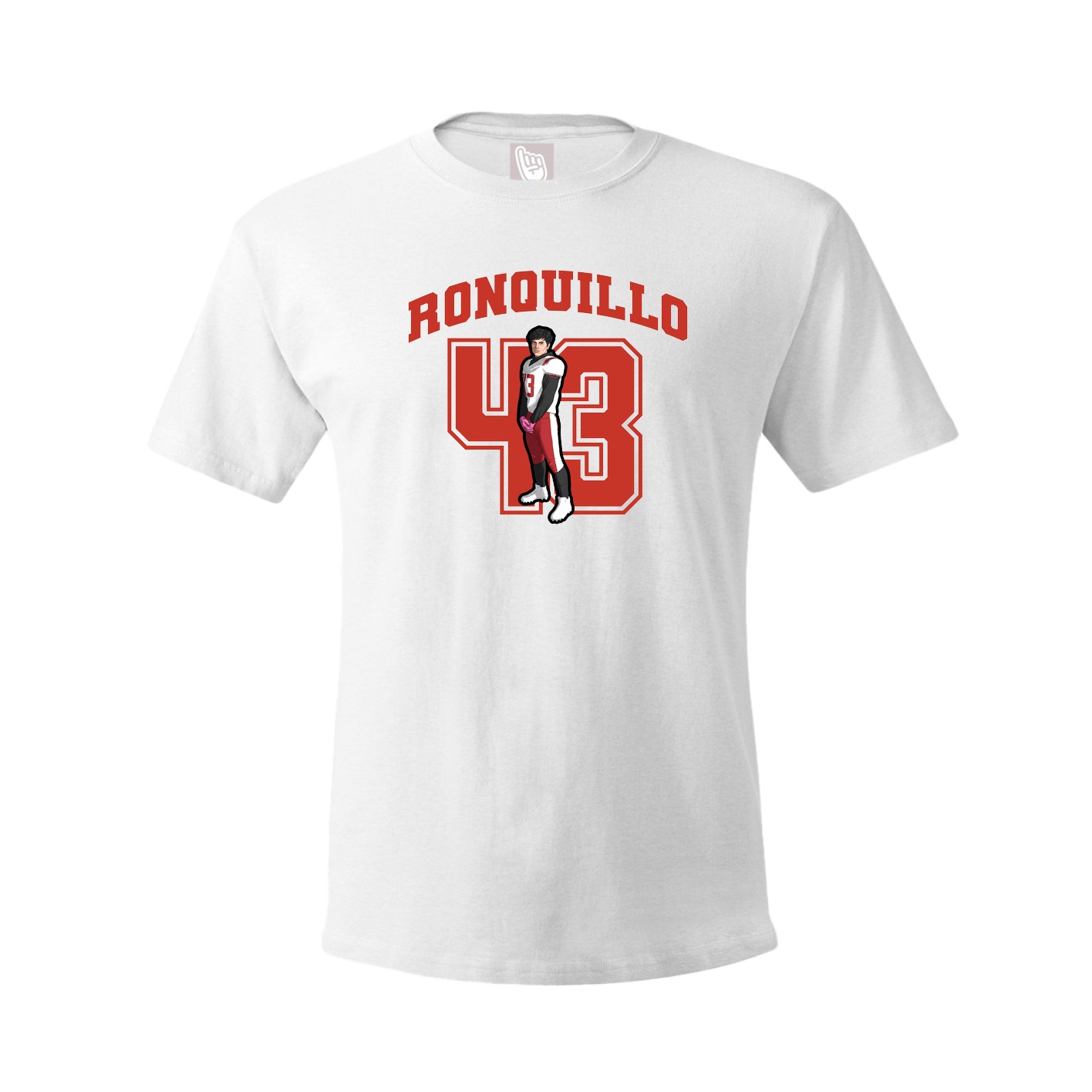 Youth Tee — Number in White