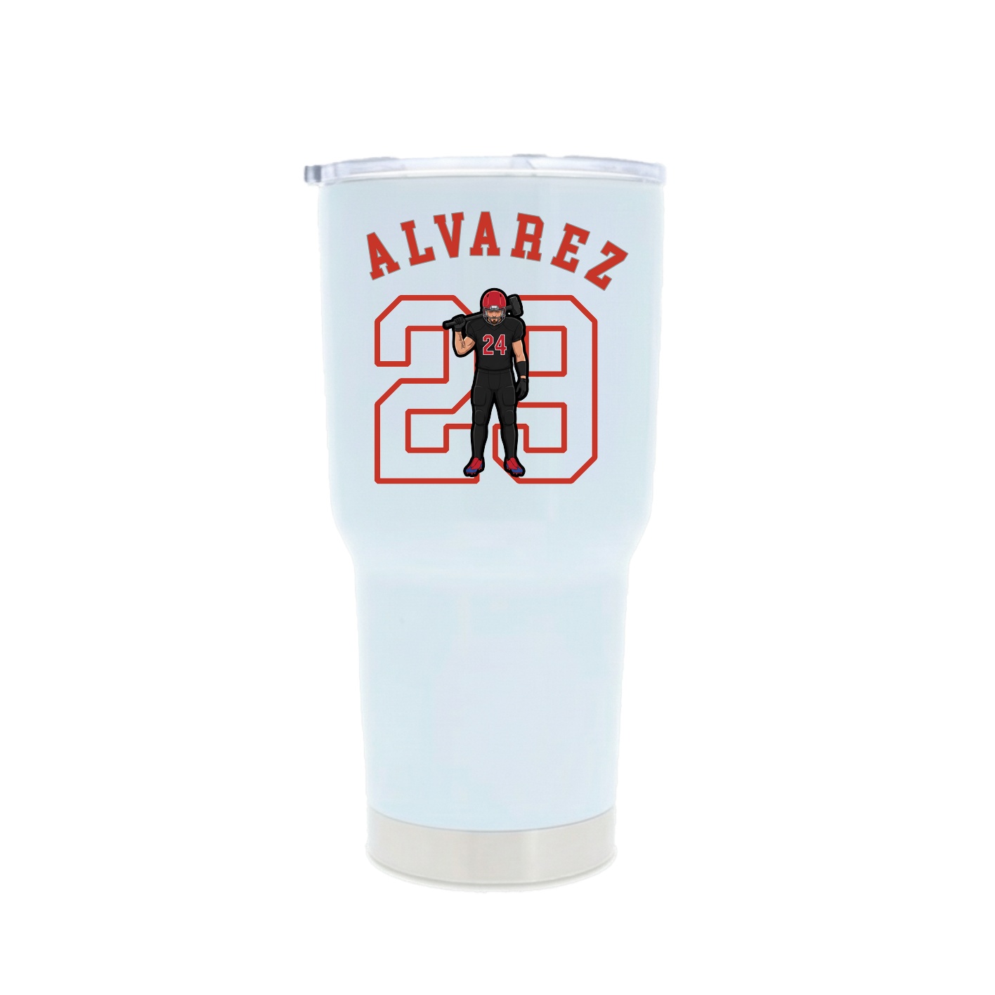 30oz Stainless Steel Tumbler — Shirsey Arch in White