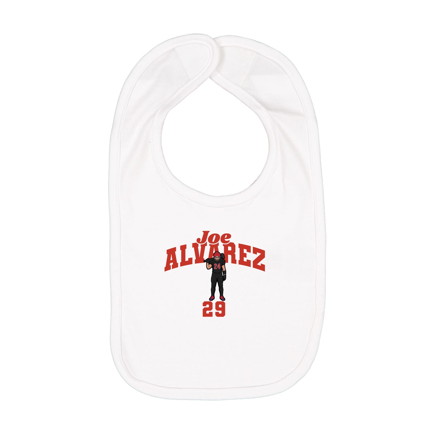 Infant Bib — Signature Arch in White