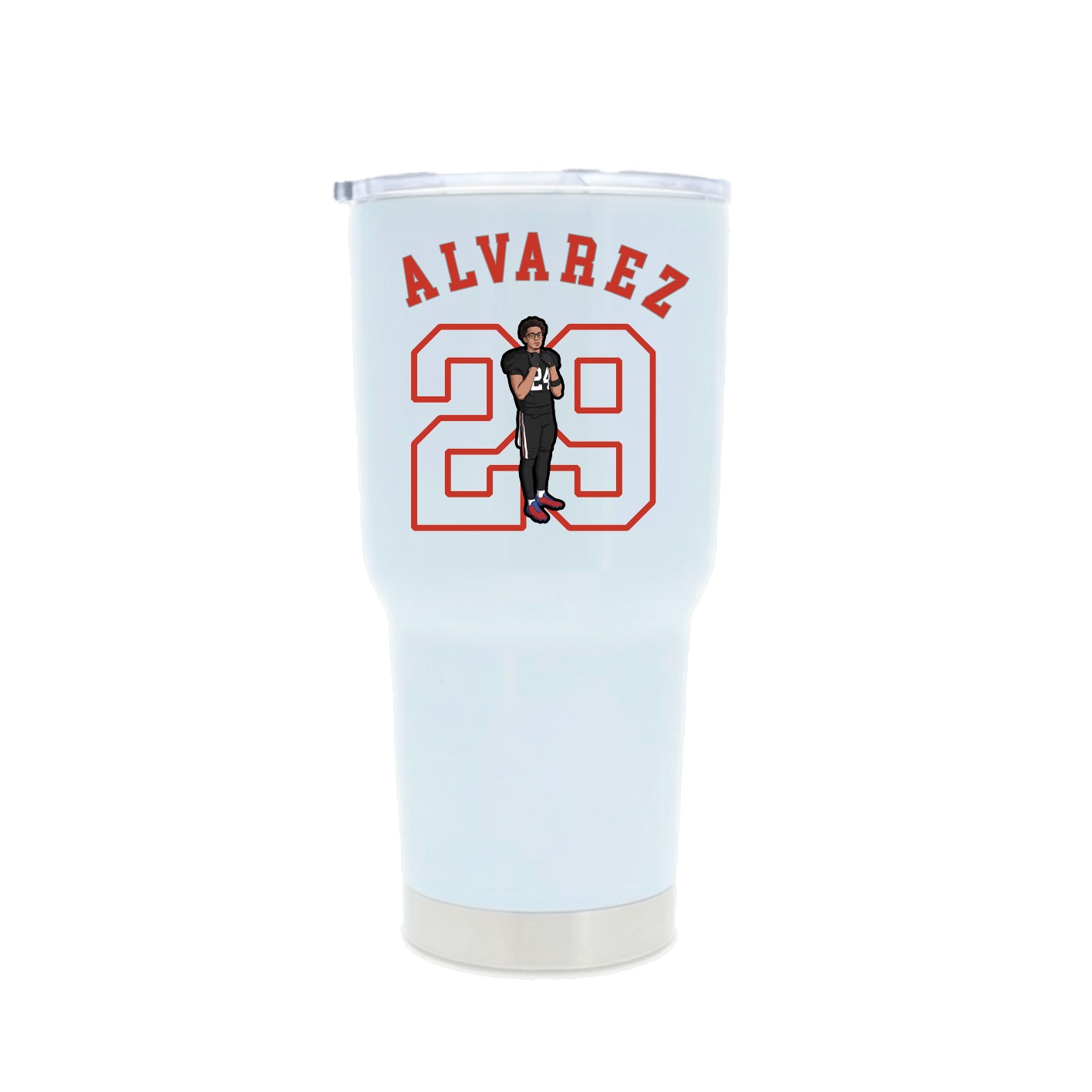 30oz Stainless Steel Tumbler — Shirsey Arch in White