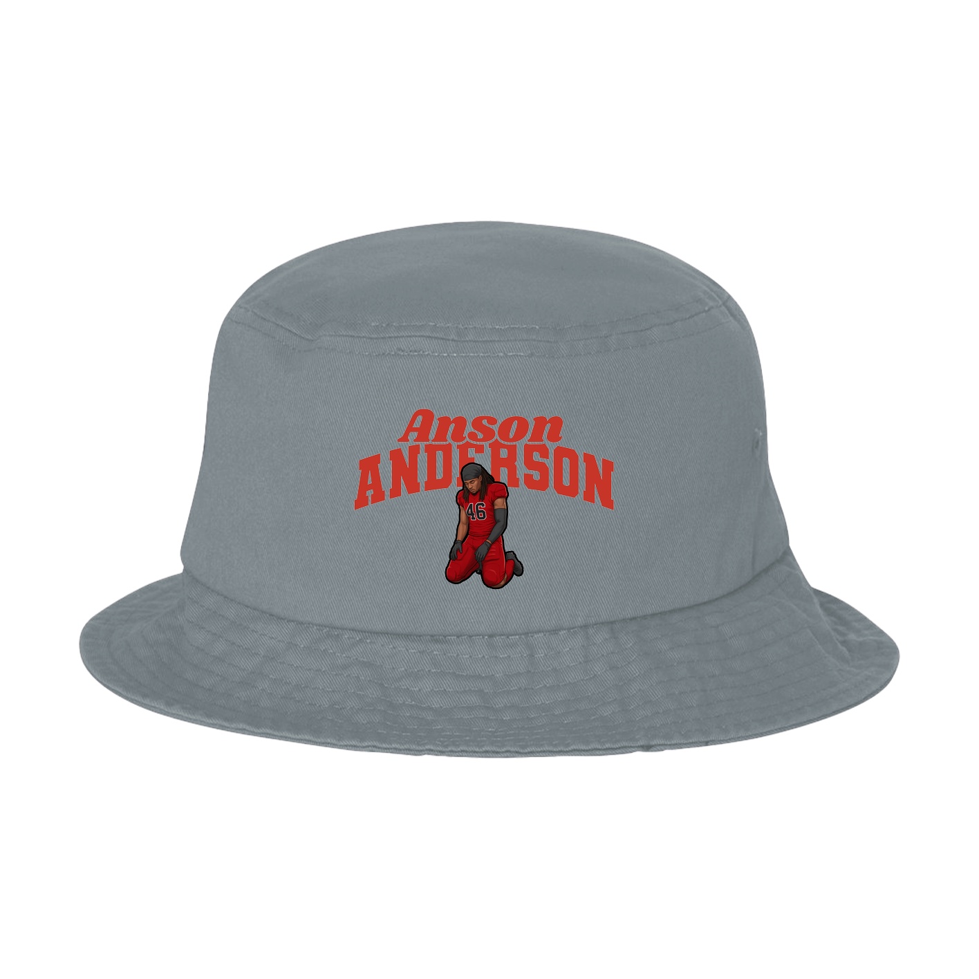 Bucket Cap — Signature Arch in Grey