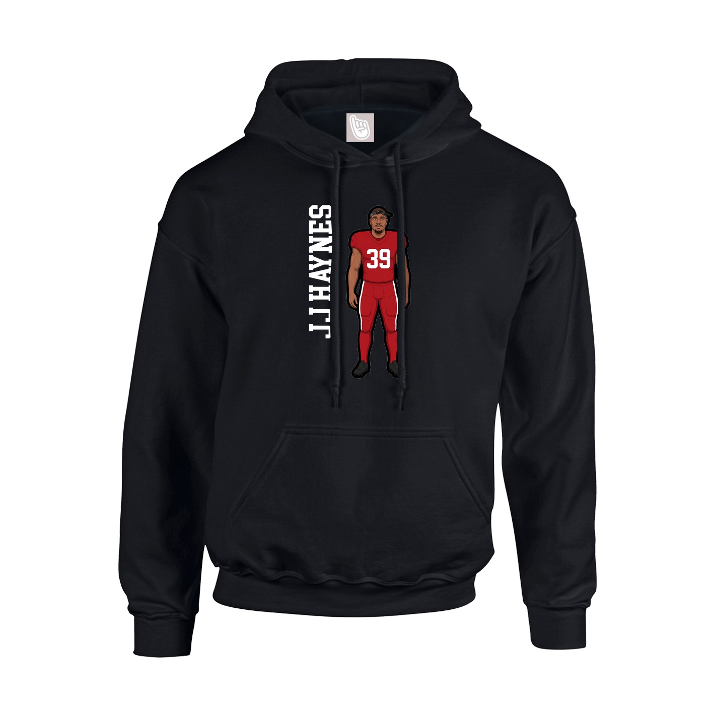 Youth Hoodie — Name Vertical in Black