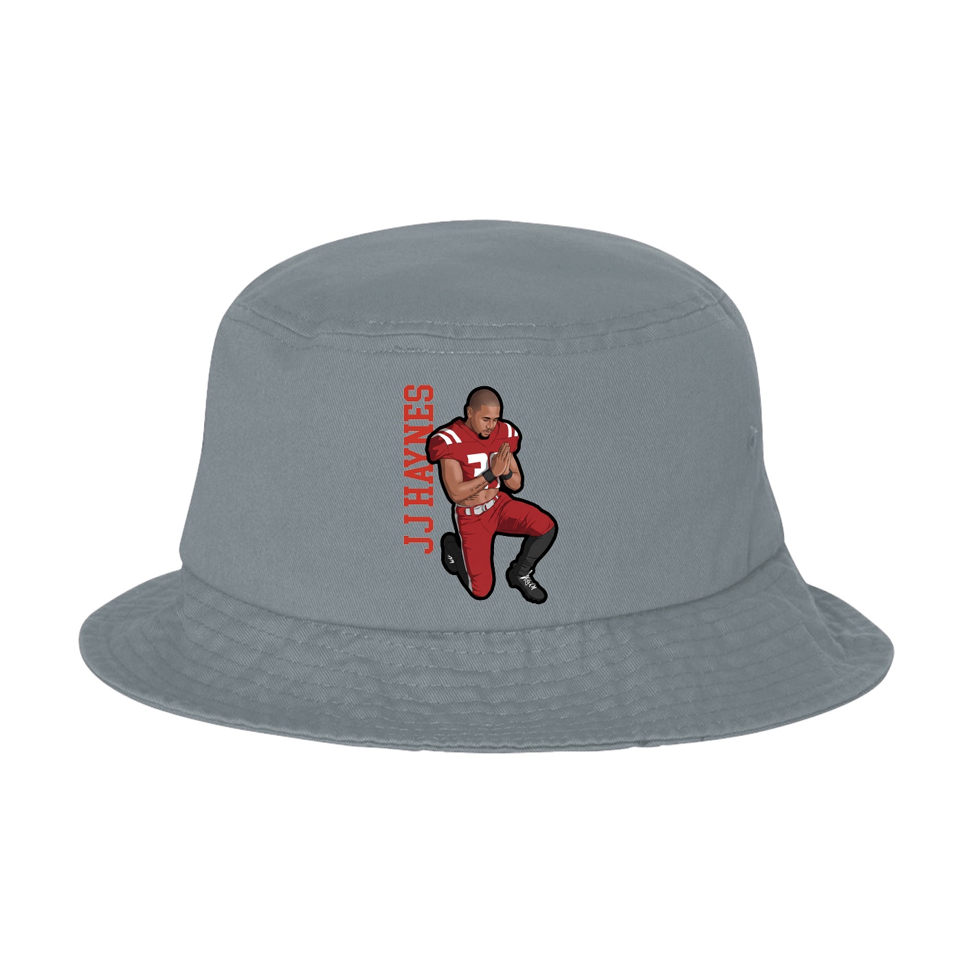Bucket Cap — Name Vertical in Grey