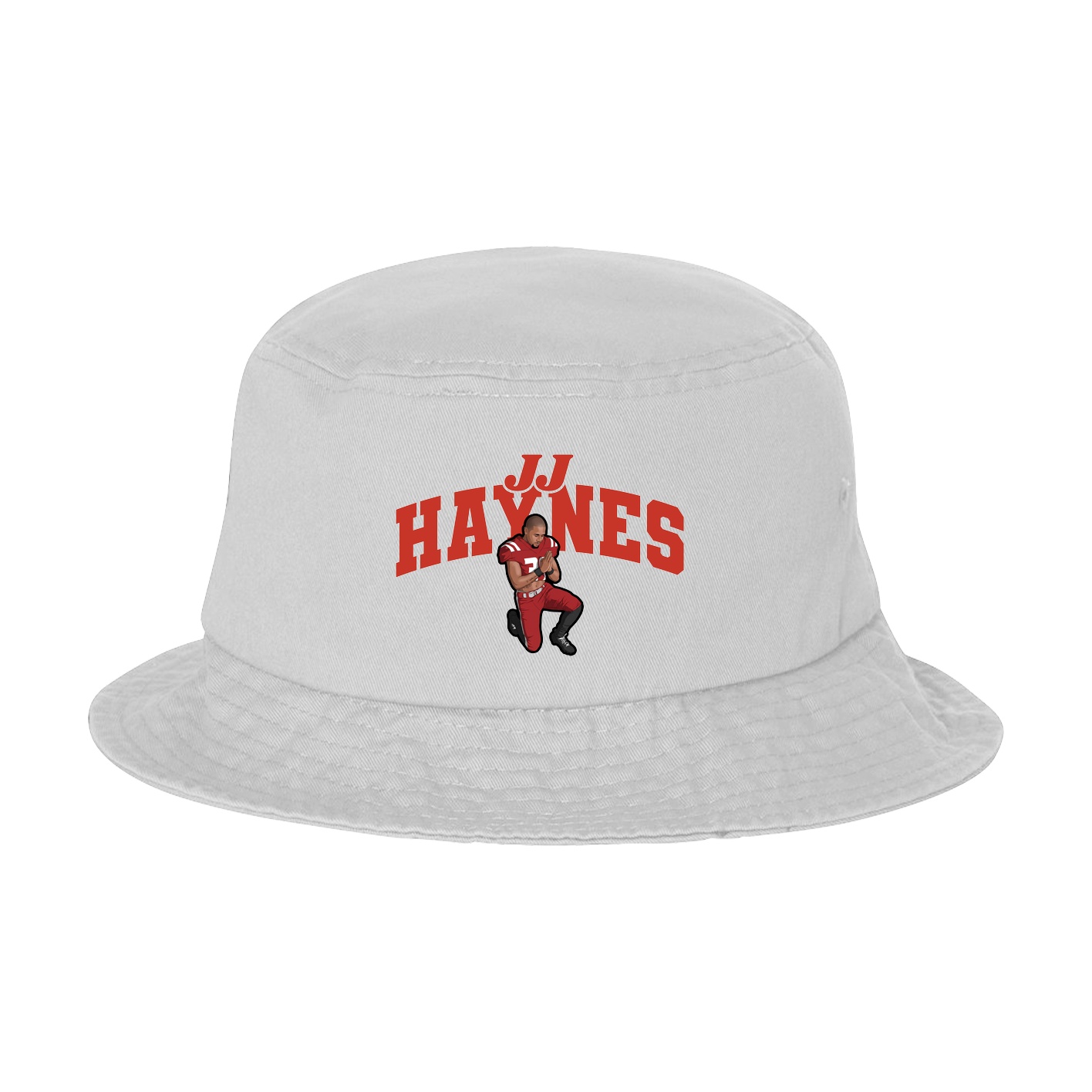 Bucket Cap — Signature Arch in White
