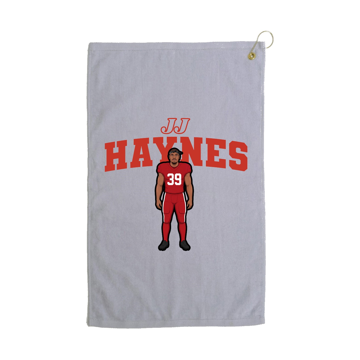 Golf Towel — Name Arch in Grey