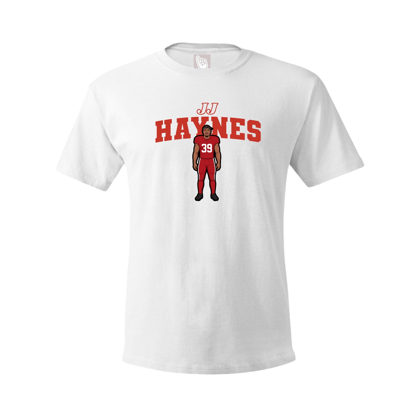 Youth Tee — Name Arch in White