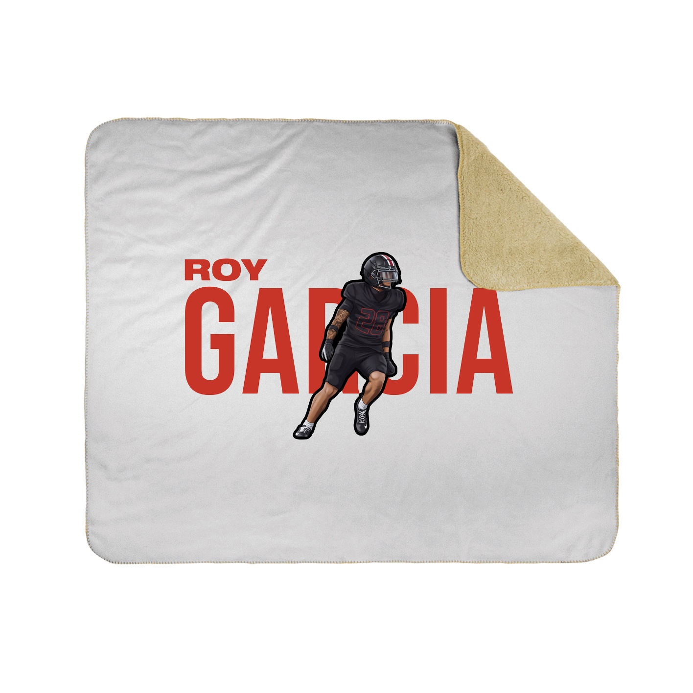 Throw Blanket — Player Name in White