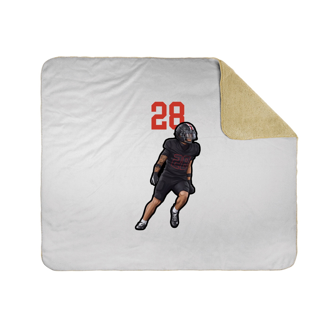 Throw Blanket — Number Top in White
