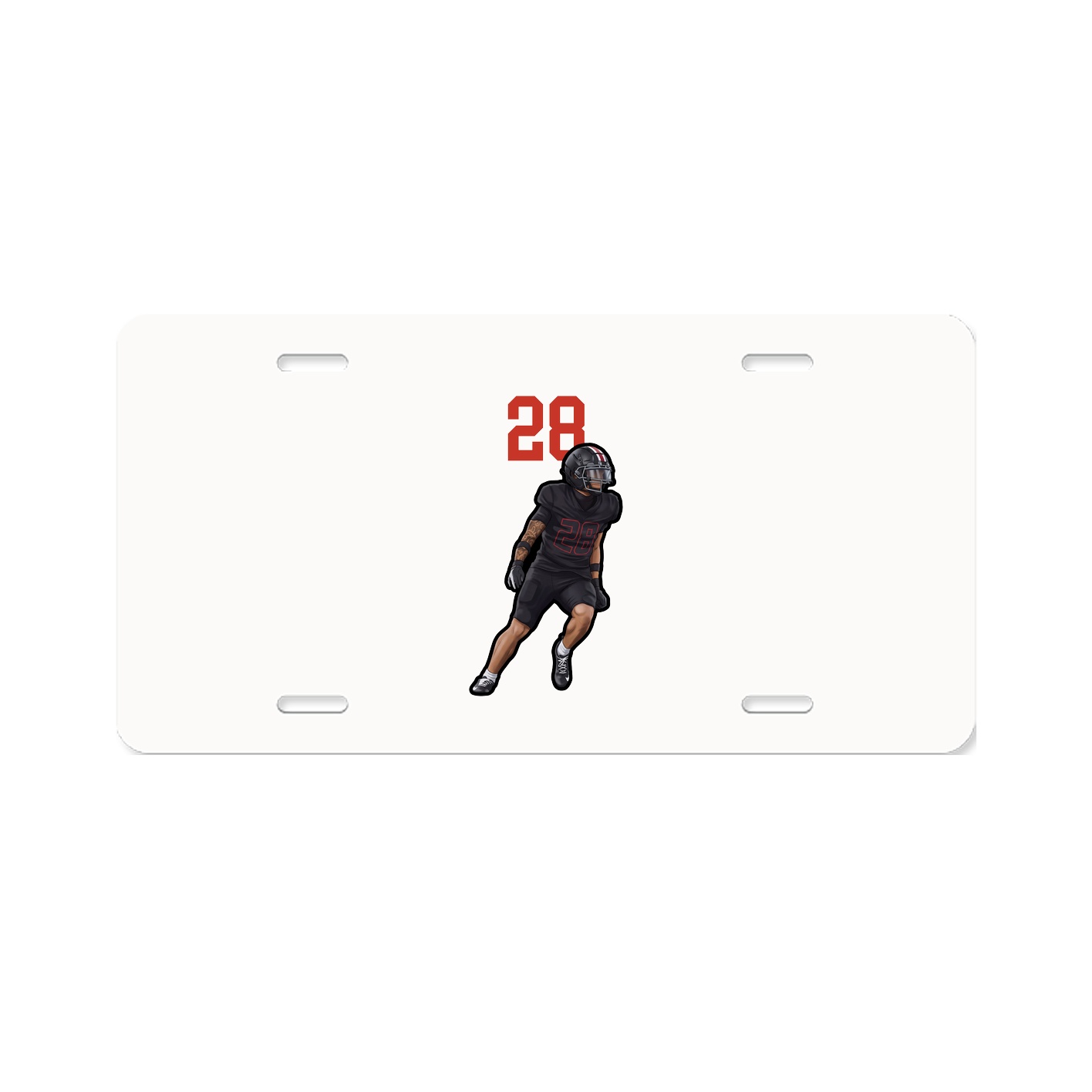 License Plate — Number Top in Classic