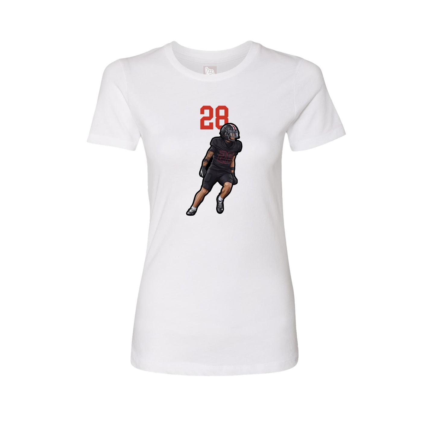 Fitted Women's Tee — Number Top in White