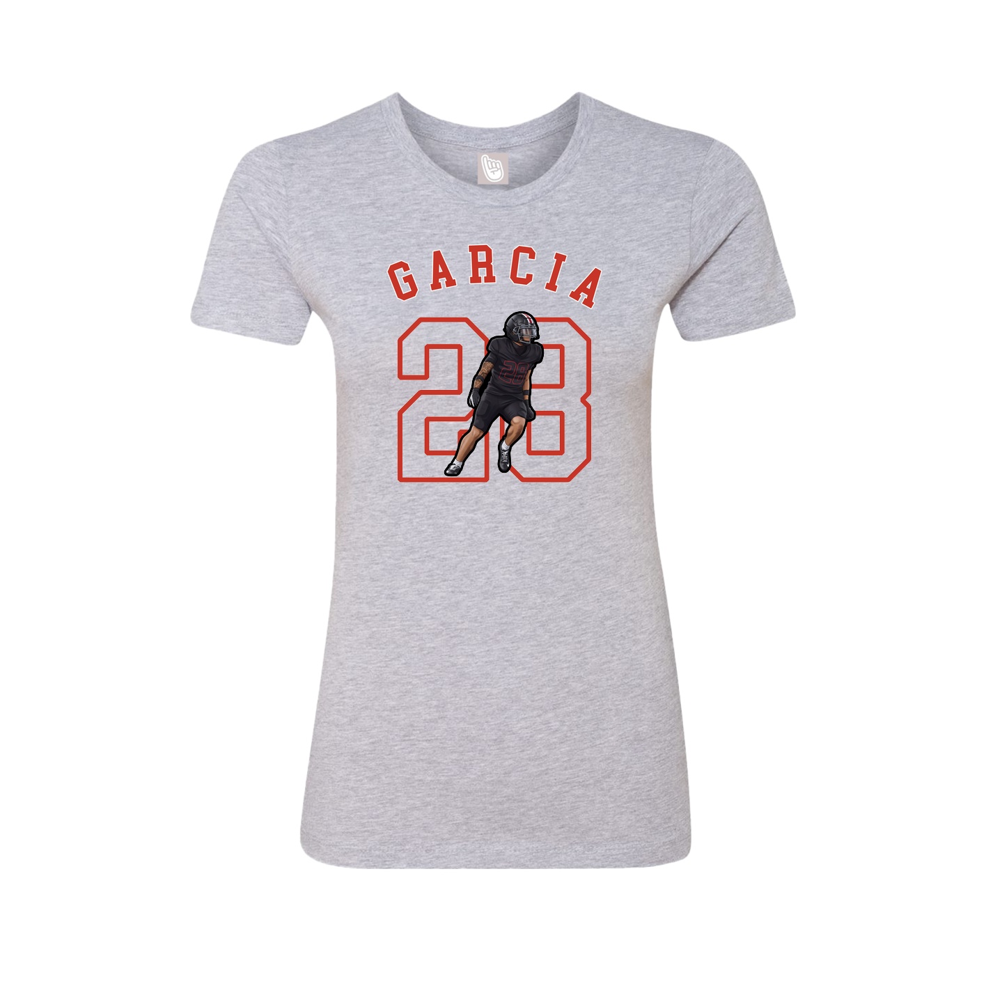 Fitted Women's Tee — Shirsey Arch in Grey