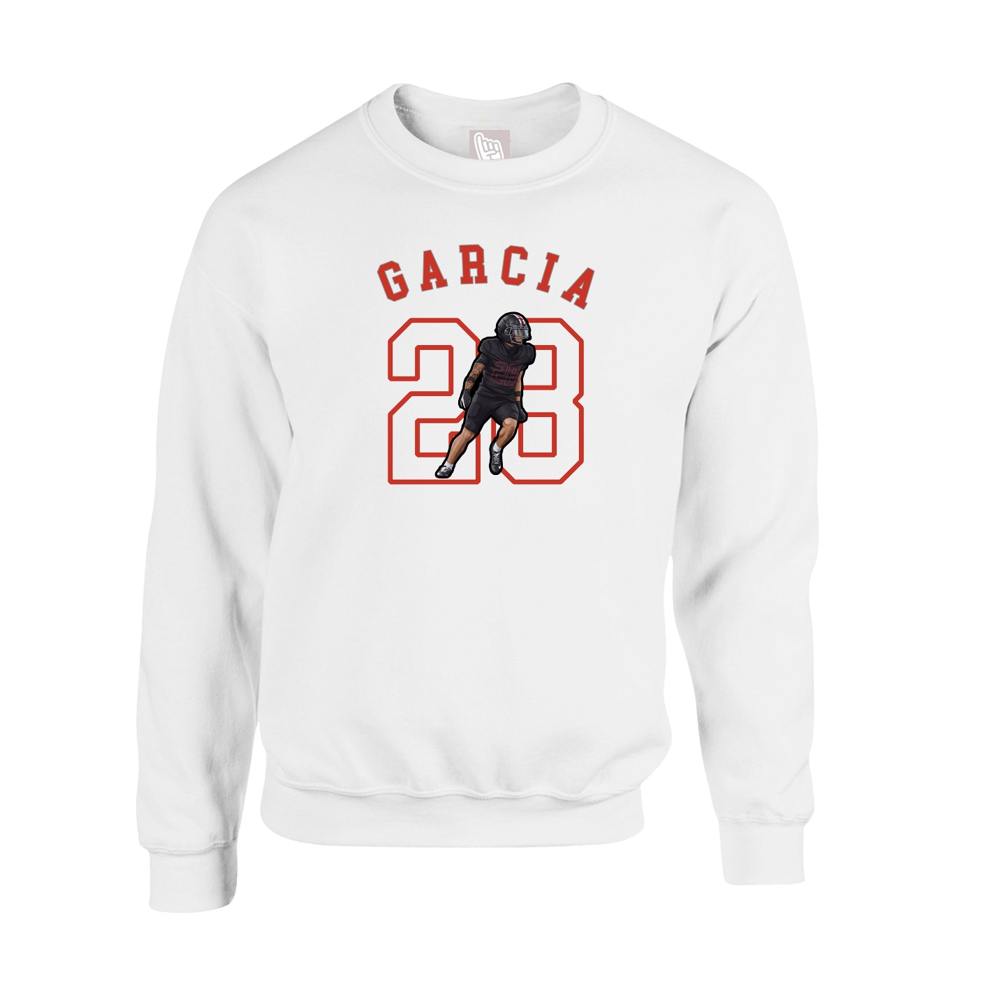 Fleece Crew — Shirsey Arch in White