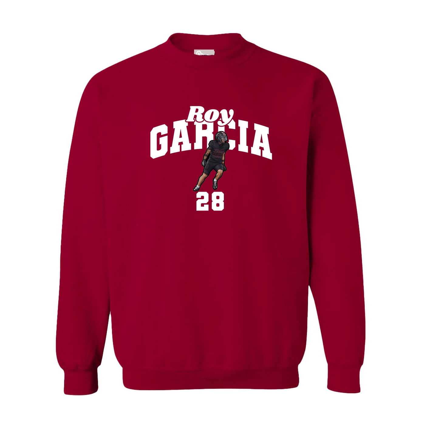 Fleece Crew — Signature Arch in Cardinal