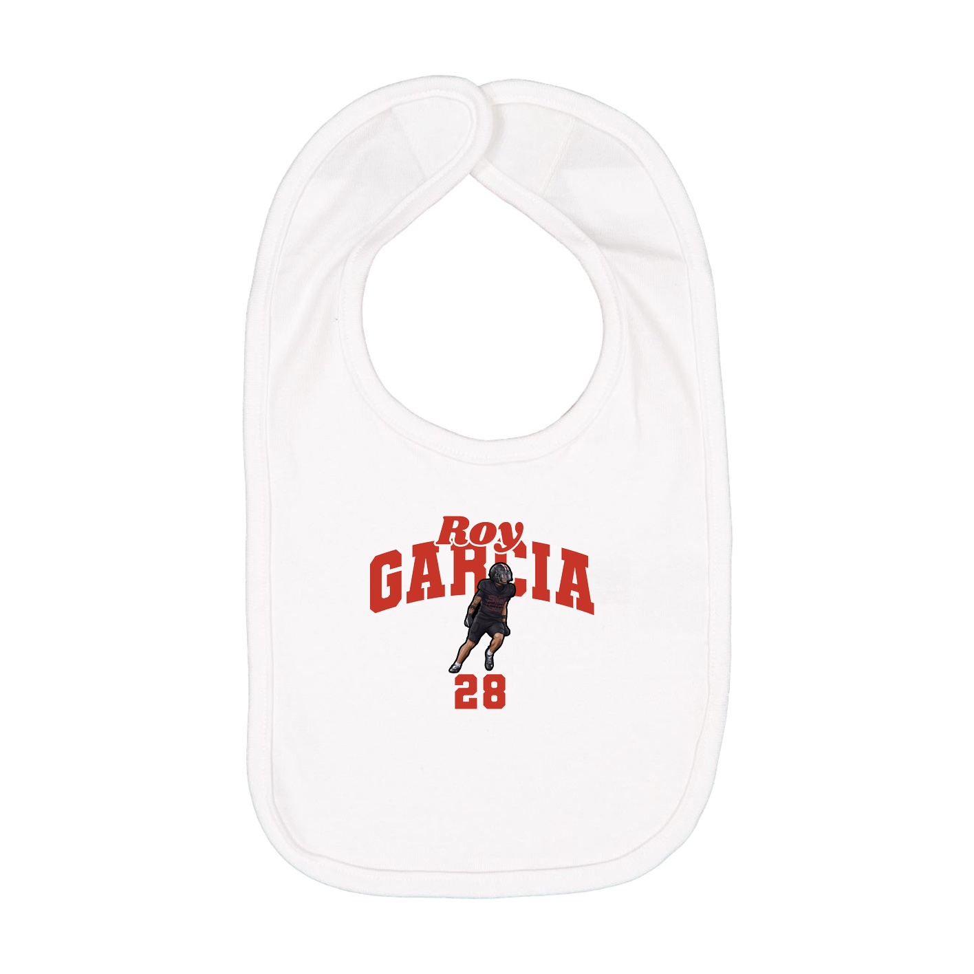 Infant Bib — Signature Arch in White