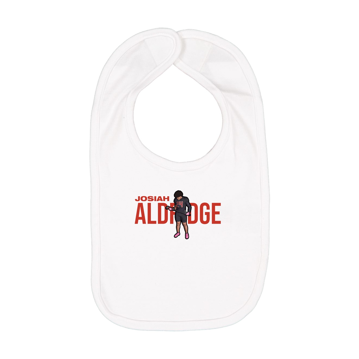Infant Bib — Player Name in White